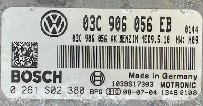 Skoda Octavia 1.6 FSI, 0261S02380, 0 261 S02 380, 03C906056EB, 03C 906 056 EB, 03C906056AK, 03C 906 056 AK, MED9.5.10