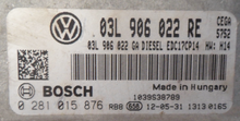 Bosch Engine ECU, Skoda Octavia 2.0 TDI, 0281015876, 0 281 015 876, 03L906022RE, 03L 906 022 RE, EDC17CP14