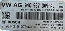 Bosch Engine ECU, VW, 0261S15070, 0 261 S15 070, 04C907309AL, 04C 907 309 AL, MED17.5.21
