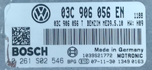 Bosch Engine ECU, VW Golf 1.6 FSI, 0261S02546, 0 261 S02 546, 03C906056EN, 03C 906 056 EN, 1039S21772, MED9.5.10