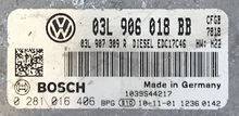 VW Golf VI 2.0 TDI, 0281016406, 0 281 016 406, 03L906018BB, 03L 906 018 BB, 03L907309, 03L 907 309 R, EDC17C46