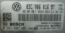 Bosch Engine ECU, VW Golf VI, Jetta 1.4 TSI , 0261S07201, 0 261 S07 201, 03C906016BT, 03C 906 016 BT, 1039S53303,MED17.5.5