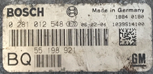 Bosch Engine ECU, Vauxhall, 0281012548, 0 281 012 548, 55198921, 1039S14100