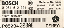 Bosch Engine ECU, CHRYSLER, 0281012591, 0 281 012 591, 5094329AE