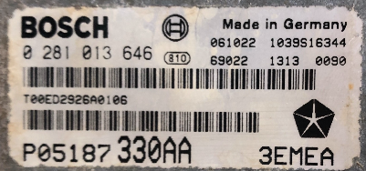 CHRYSLER Commander 3.0 CRD 4X4, 0281013646, 0 281 013 646, P05187330AA, P05187 330AA,, 1039S16344