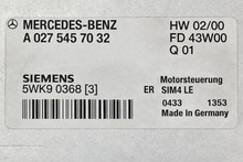 Motor Siemens Plug & Play Mercedes-Benz, A0275457032, A 027 545 70 32, 5WK90368 3, SIM4 LE