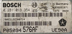 Chrysler, 0281013354, 0 281 013 354, P05094576AF, P05094 576AF