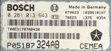 Chrysler, 0281013643, 0 281 013 643, P05187324AB, P05187 324AB