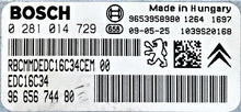 Citroen C4 Picasso, 0281014729, 0 281 014 729, 9653958980, 9665674480, 96 656 744 80, EDC16C34