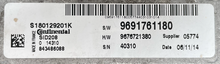 S180129201K, SW9691761180, SW 9691761180, HW9676721380, HW 9676721380, SID208
