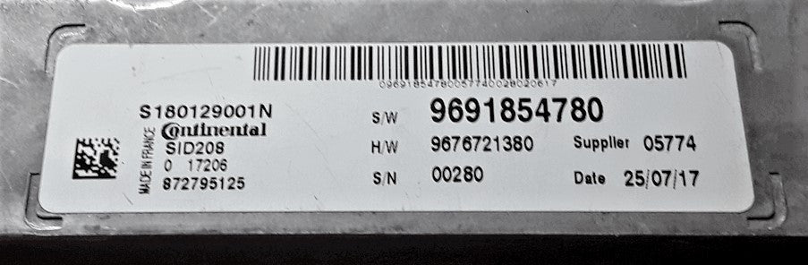 Citroen Relay 2.2 HDi, S180129001N, SW9691854780, SW 9691854780, HW9676721380, HW 9676721380, SID208
