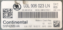 Skoda Fabia 1.6TDi, 03L906023LN, 03L 906 023 LN, 03L906023LK, 03L 906 023 LK, 5WP42689AA, 5WP42689 AA, DIESEL SIMOS PCR2.1