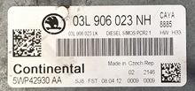 Skoda, 03L906023NH, 03L 906 023 NH, 5WP42930AA, 5WP42930 AA, DIESEL SIMOS PCR2.1