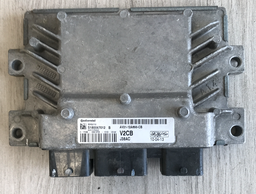 Continental Engine ECU, Ford, EMS2102, J38AC, S180047012 B, AV21-12A650-CB, AV2112A650CB, V2CB