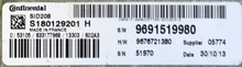 S180129201 H, S180129201H, SW 9691519880, SW9691519880, HW 9676721380, HW9676721380, SID208