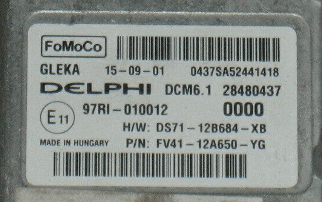 Ford, DCM6.1, 28480437, DS7112B684XB, DS71-12B684-XB, FV4112A650YG, FV41-12A650-YG, 0000