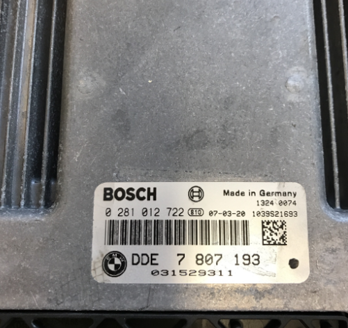 BMW, 0281012722, 0 281 012 722, DDE7807193, DDE 7 807 193, 1039S21693