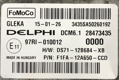 DCM6.1, 28473435, DS7112B684XB, DS71-12B684-XB, F1FA12A650CCD, F1FA-12A650-CCD, 0000