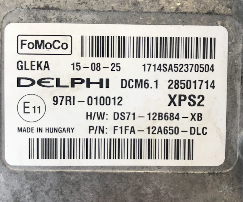 DCM6.1, 28501714, DS7112B684XB, DS71-12B684-XB, F1FA12A650DLC, F1FA-12A650-DLC, XPS2