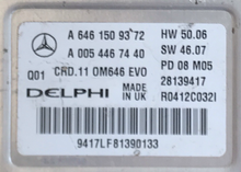 Delphi Engine ECU, Mercedes, A6461509372, A 646 150 93 72, A0054467440, A 005 446 74 40, 28139417, R0412C0232l, CRD.11, OM646 EVO