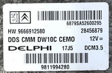Delphi Engine ECU, Peugeot, Citroen, HW 9666912580, 28456879, DCM3.5 