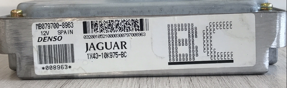 Denso Engine ECU, Jaguar, 1X43-10K975-BC, MB079700-8963, BC, Denso