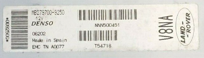 Denso Engine ECU, ROVER RANGE ROVER SPORT ENGINE ECU 4.4 V8, MB279700-9250, MB2797009250, NNN500451, V8NA