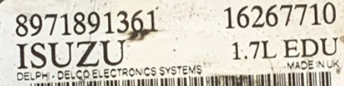 Diesel Pump, EDU, 8971891361, 16267710, 1.7L EDU
