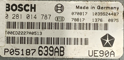 Dodge Nitro 2.8 CRD, 0281014787, 0 281 014 787, P05187639AB, P05187639AB, 1039S24487 