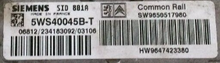 Engine ECU, SIEMENS, SID 801A, Peugeot 307 2.0HDi, 5WS40045B-T, SW9650517980, HW9647423380