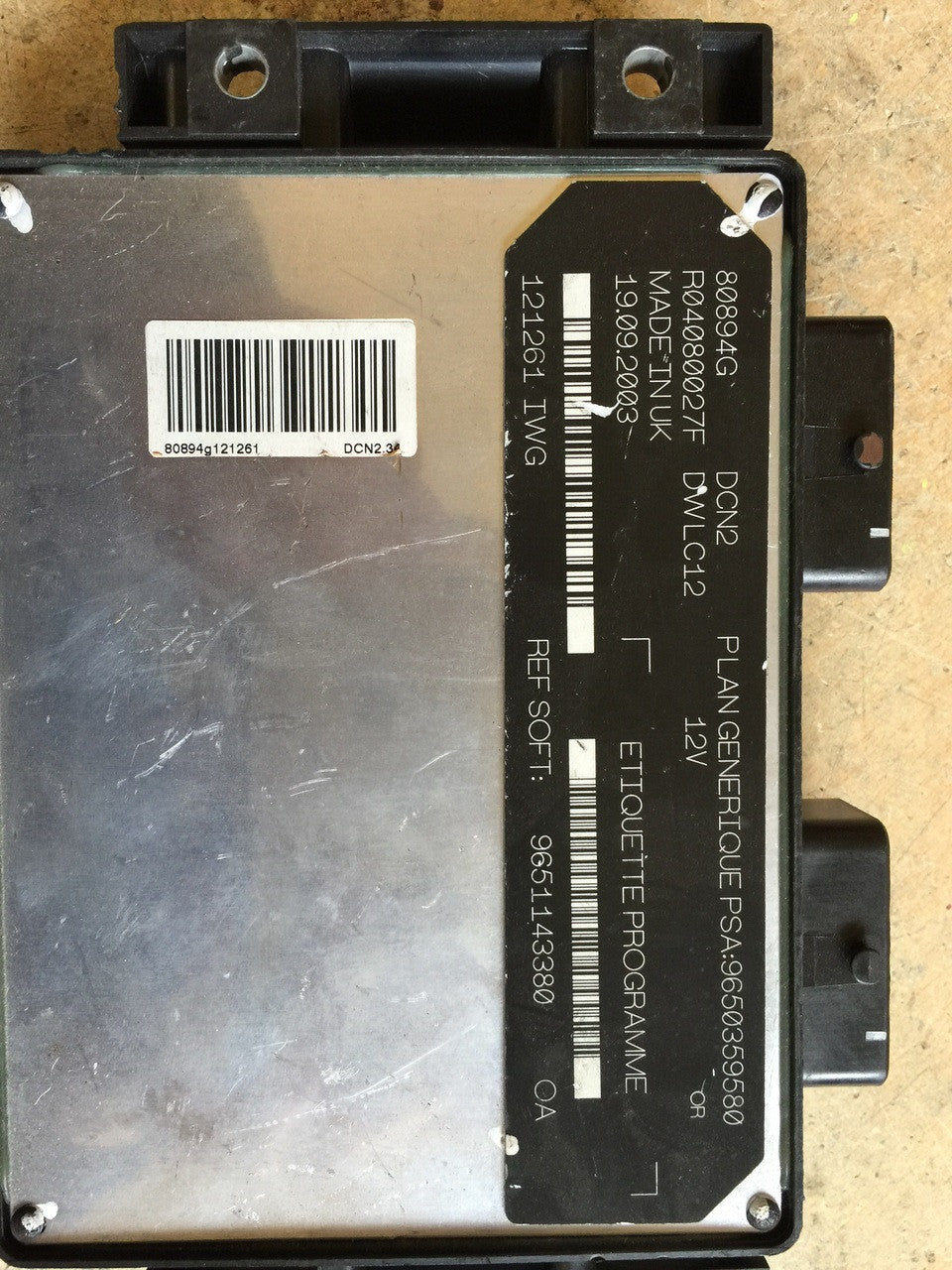 Plug & Play Engine ECU, PSA, DCN2,  DWLC12, R04080027F, 9651143380, 9650359580