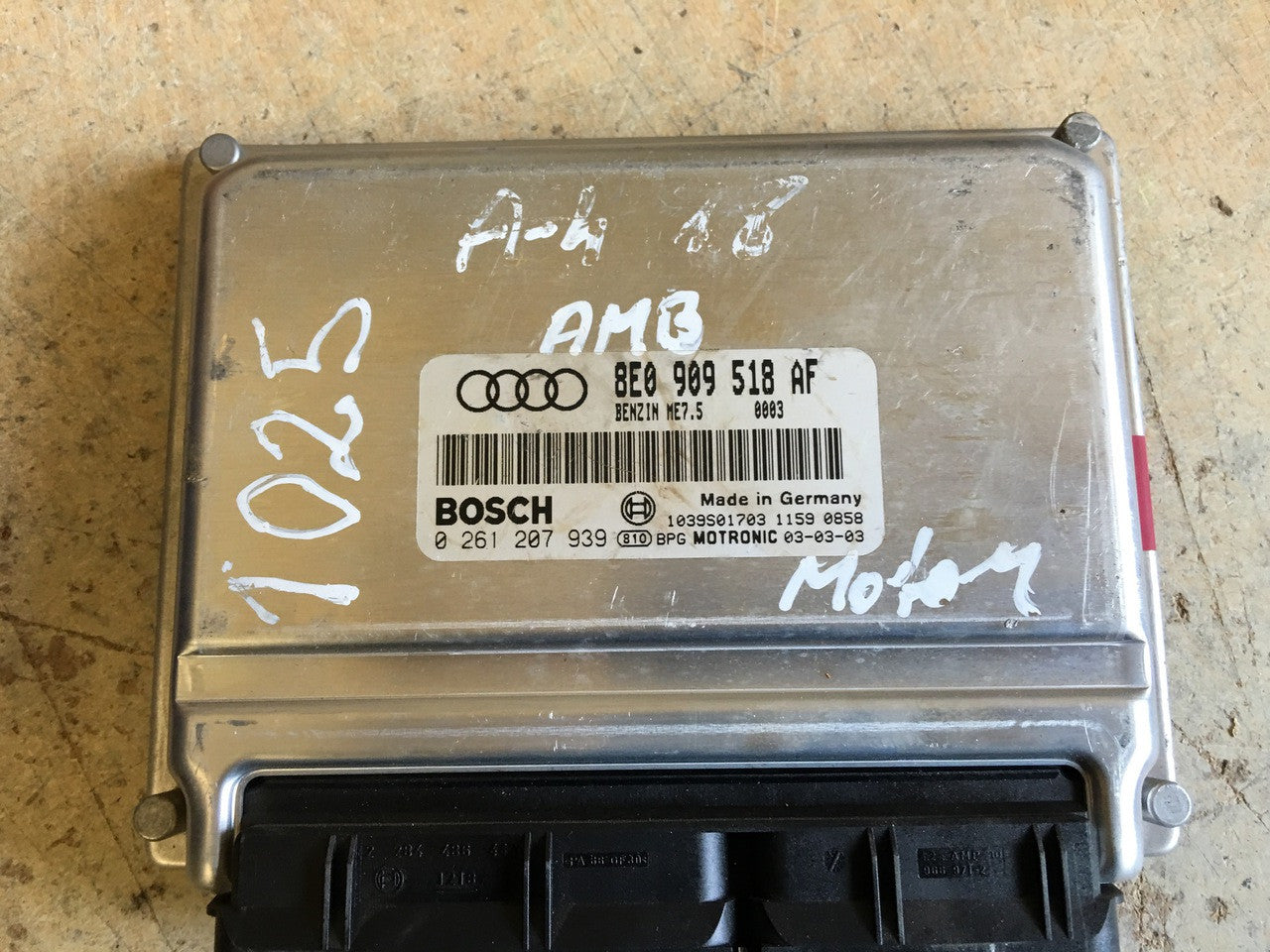 0261207939, 8E0909518AF, 0 261 207 939, 8E0 909 518 AF, ME7.5