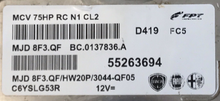MJD8F3QF, MJD 8F3.QF, BC0137836A, BC.0137836.A, 55263694, HW20P
