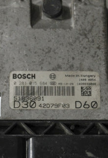 ECU de motor Bosch Plug & Play, Fiat, 0281015684, 0 281 015 684, 51836091