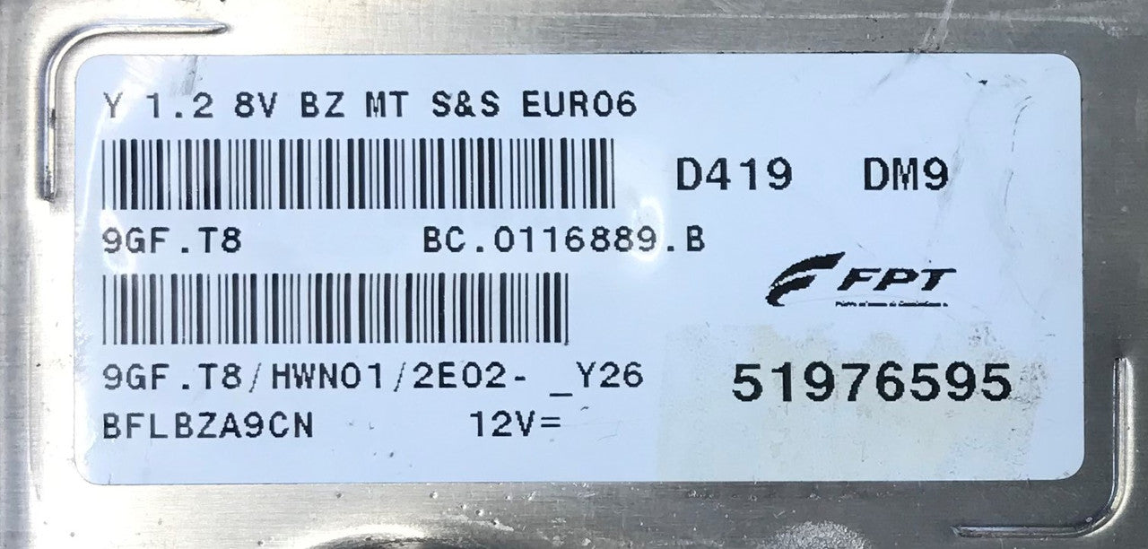 Fiat 500 1.2, 9GF.T8, HWN01, BC.0116889.B, 51976595