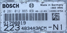 Fiat, Doblo 1.9 Multijet, 0281012865, 0 281 012 865, 51798819