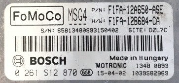 Ford Focus 1.0, 0261S12870, 0 261 S12 870, F1FA12A650ASE, F1FA-12A650-ASE, F1FA12B684CA, F1FA-12B684-CA, 1039S82969, MSG4 