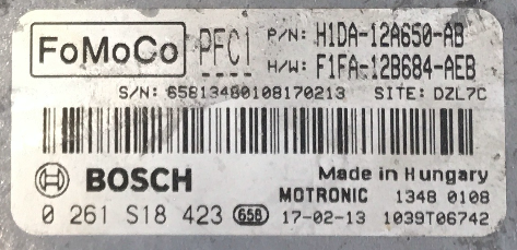 Ford, 0261S18423, 0 261 S18 423, H1DA-12A650-AB, F1FA-12B684-AEB, PFC1, 1039T06742