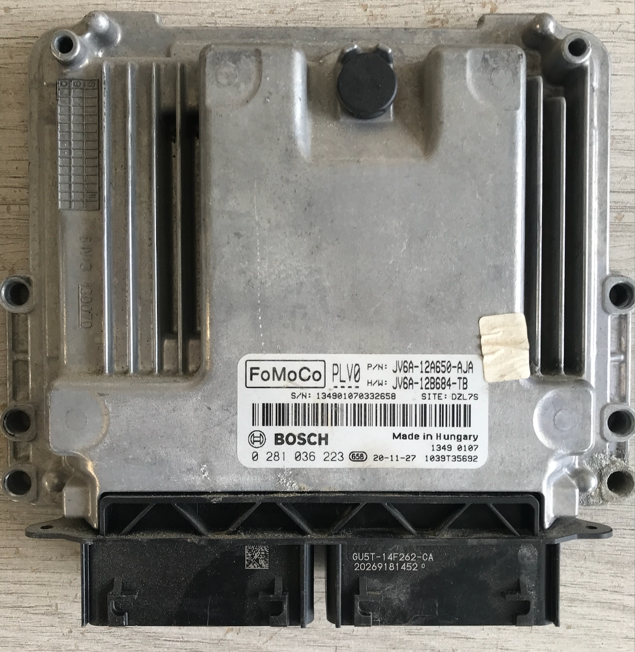 Ford, 0281036223, 0 281 036 223, JV6A12A650AJA, JV6A-12A650-AJA, JV6A12B684TB, JV6A-12B684-TB, PLV0