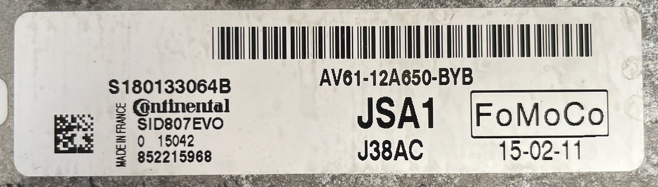 Ford C Max, S180133064B, AV6112A650BYB, AV61-12A650-BYB, JSA1, SID807EVO