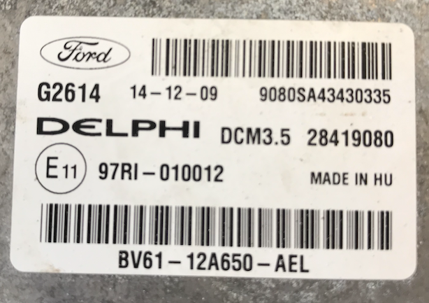 Ford , DCM3.5, 28419080, BV61-12A650-AEL, BV6112A650AEL