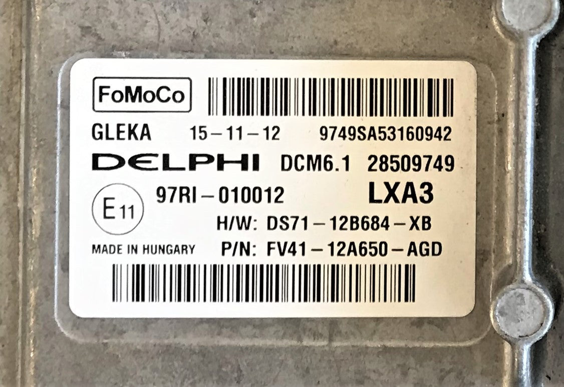 Ford, DCM6.1, 28509749, DS7112B684XB, DS71-12B684-XB, FV4112A650AGD, FV41-12A650-AGD