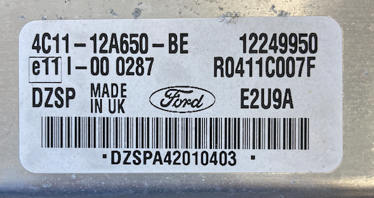 Ford Delphi Engine ECU, 4C1112A650BE, 4C11-12A650-BE, 12249950, R0411C007F, DZSP