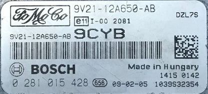 Ford Fiesta 1.6TDCi, 0281015428, 0 281 015 428, 9V21-12A650-AB, 9CYB