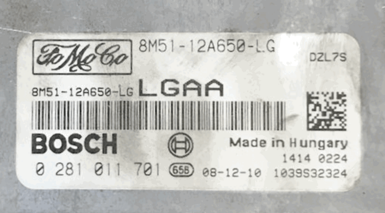 Ford Focus 1.6, 0281011701, 0 281 011 701, 8M51-12A650-LG, LGAA