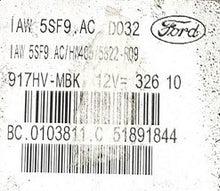 Ford, IAW5SF9AC, IAW 5SF9.AC, HW405, BC.0103811.C, BC.0103811.C, 51891844