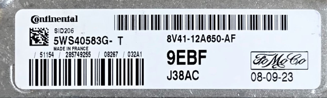 Ford, SID206, 5WS40583GT, 5WS40583G-T, 8V4112A650AF,8V41-12A650-AF, 9EBF