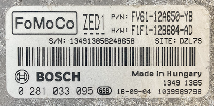 Ford Transit, 0281033095, 0 281 033 095, FV6112A650YB, FV61-12A650-YB, F1F112B684AD, F1F1-12B684-AD, ZED1, 1039S89798