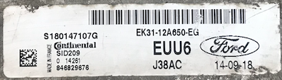 Ford Transit 2.2D, SID 209, S180147107G, EK31-12A650-EG, EUU6