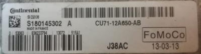 S180145302 A, S180145302A, CU71-12A650-AB, CU7112A650AB, FOMOCO, SID208